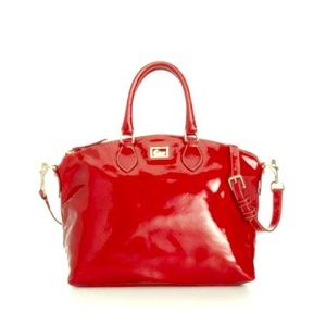 Dooney Bourkey Patent Leather Red Satchet